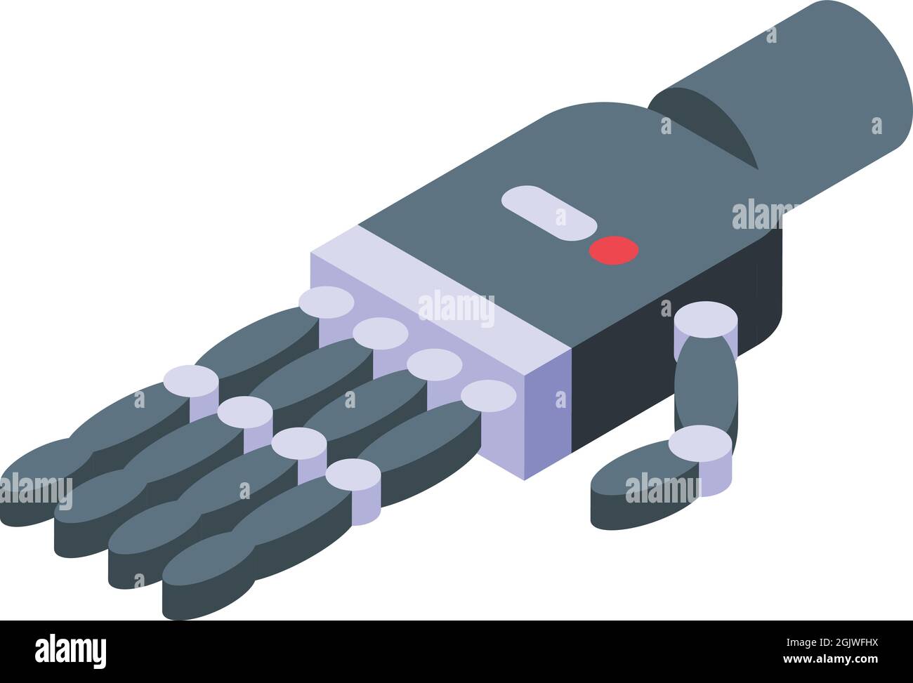 Hand exoskeleton icon isometric vector. Robot suit. Man rehabilitation ...
