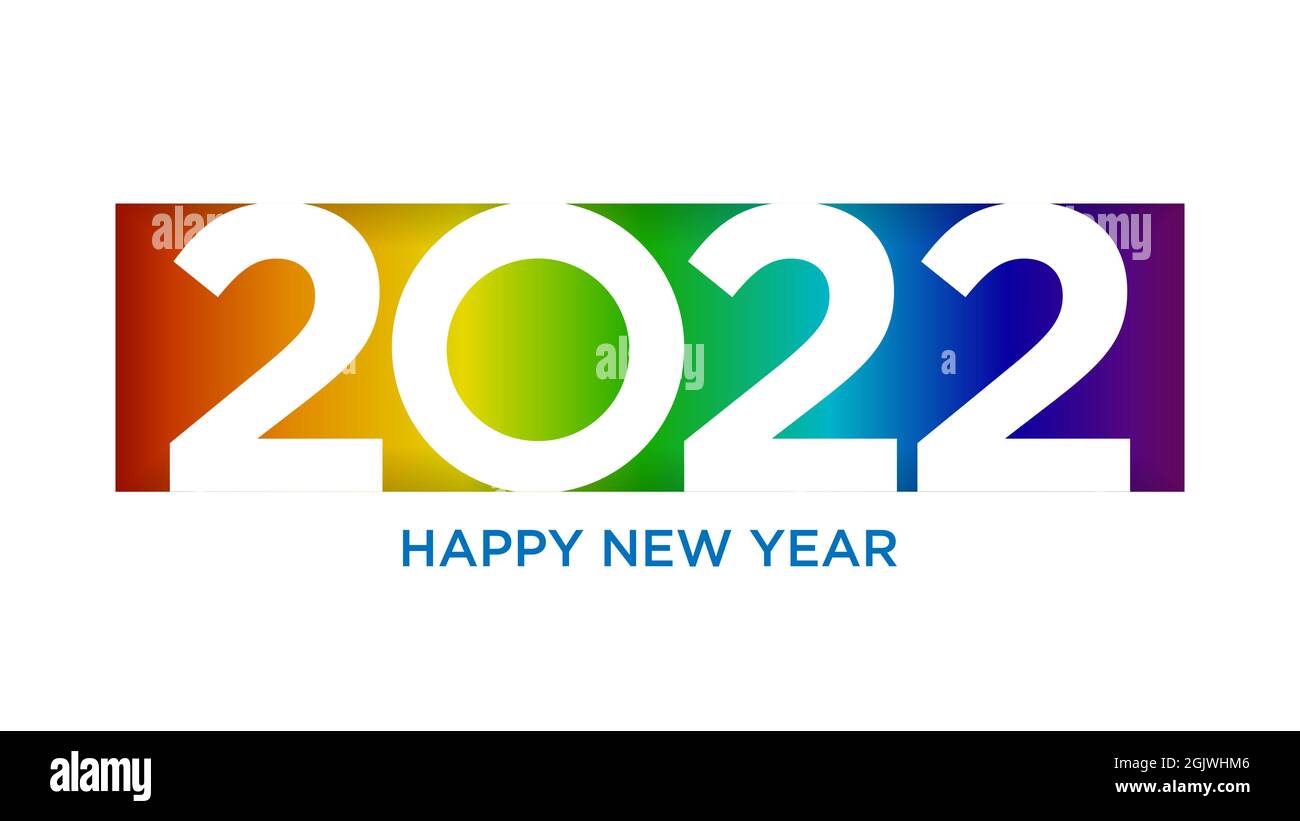 Happy new year 2022, horizontal banner. Brochure or calendar cover