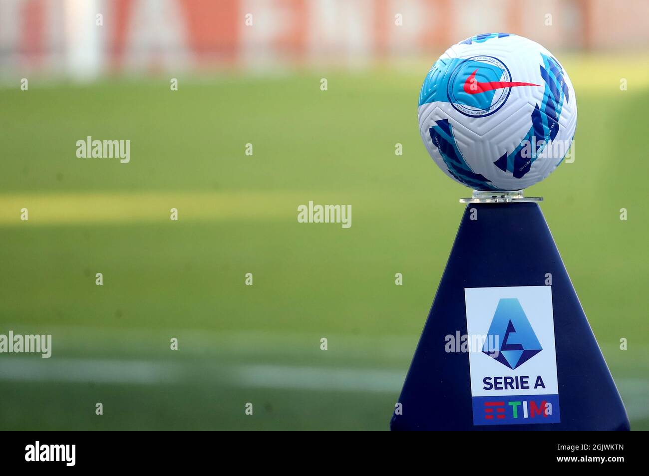 VERONA, ITALY - AUGUST 21: NIKE Official Ball of Serie A TIM 2021-2022  ,during the Serie A match between Hellas Verona FC v US Sassuolo at Stadio  Marcantonio Bentegodi on August 21,