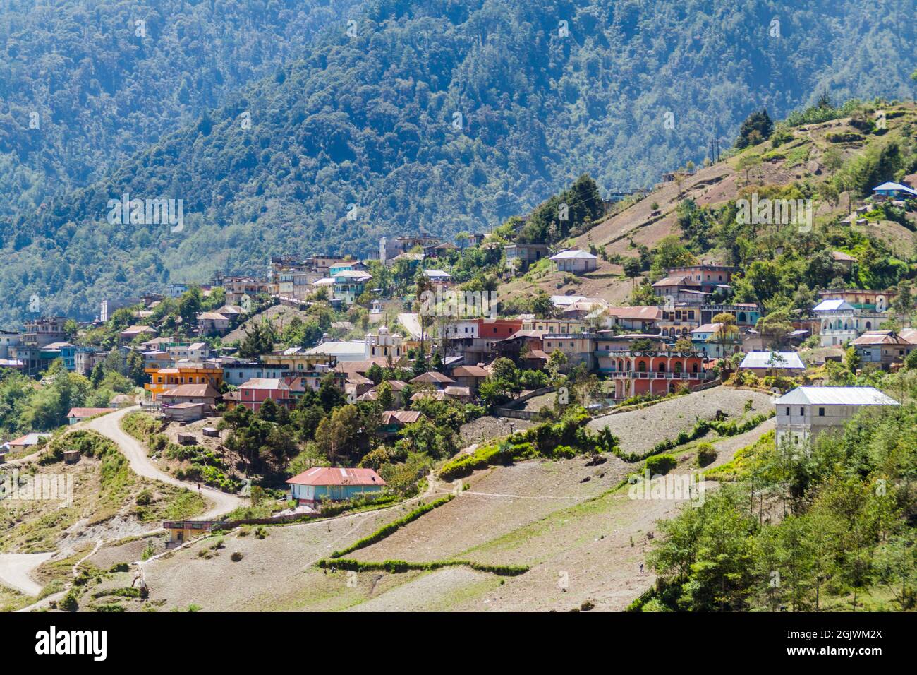 San Mateo Ixtatan village, Guatemala Stock Photo