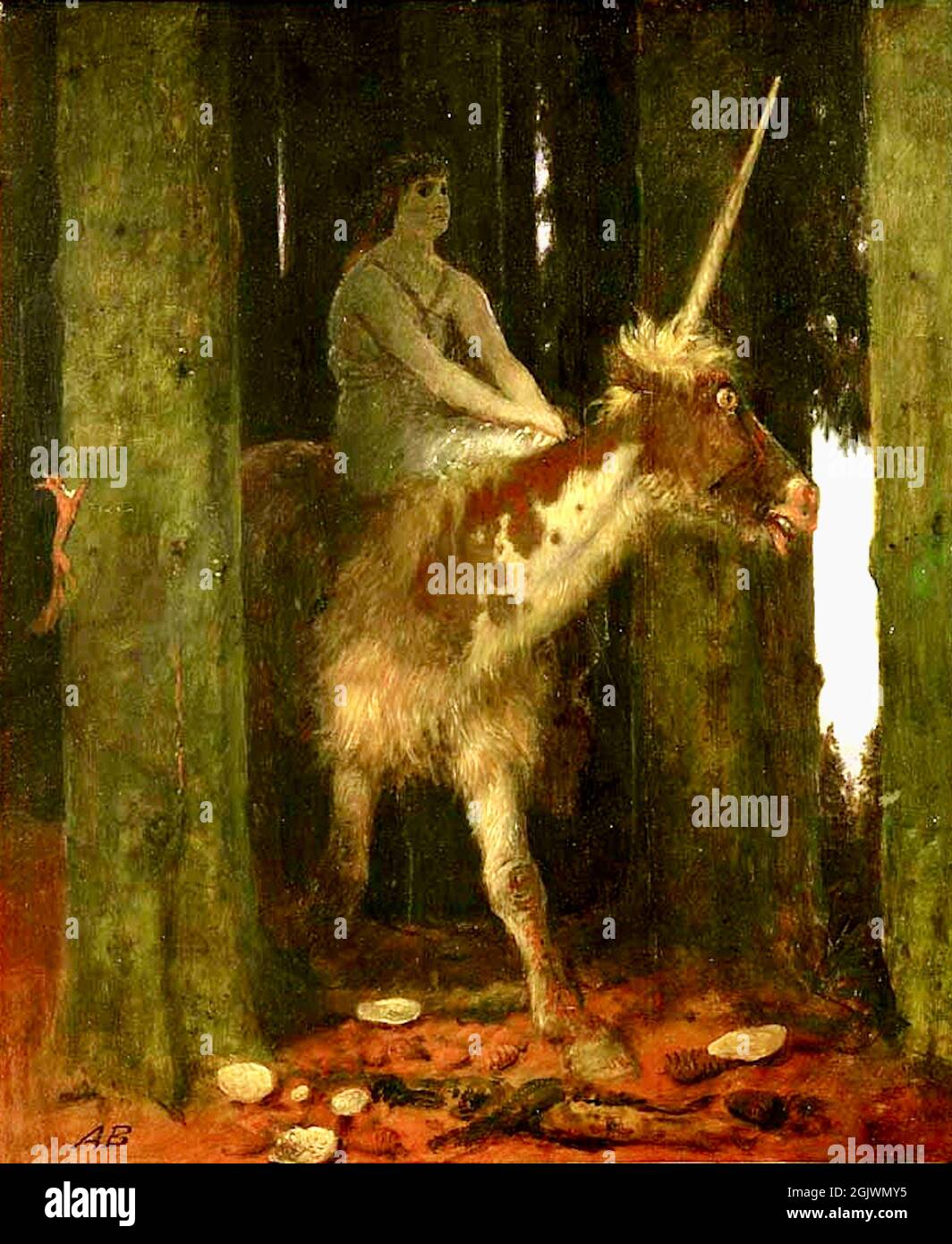 Arnold Böcklin artwork - Silence of the Forest - 1885 Stock Photo