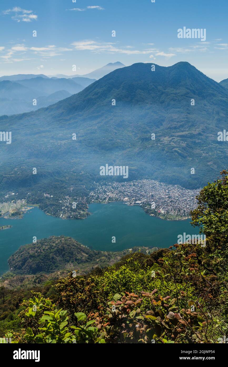 Atitlan lake in Guatemala, picture taken from San Pedro volcano