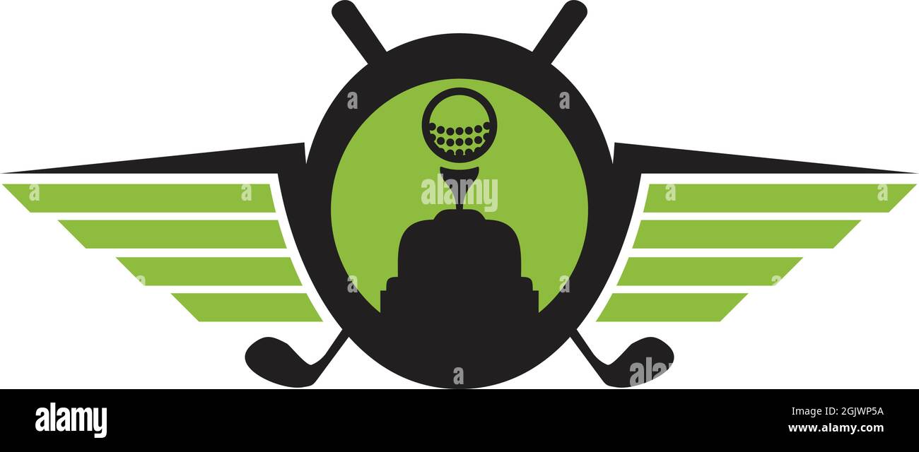 Emblem logo design for golf sport activity vector illustration template Stock Vector