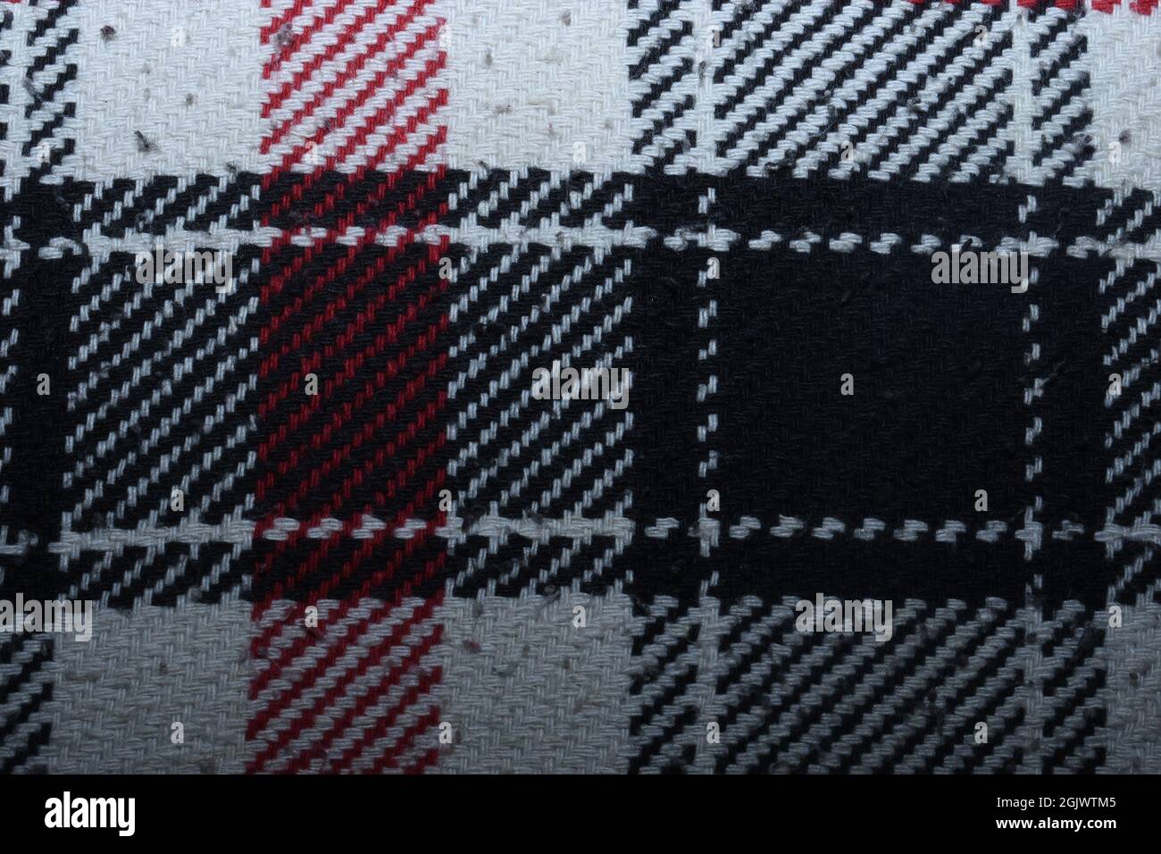 white ,black and red woven background  pattern. Stock Photo