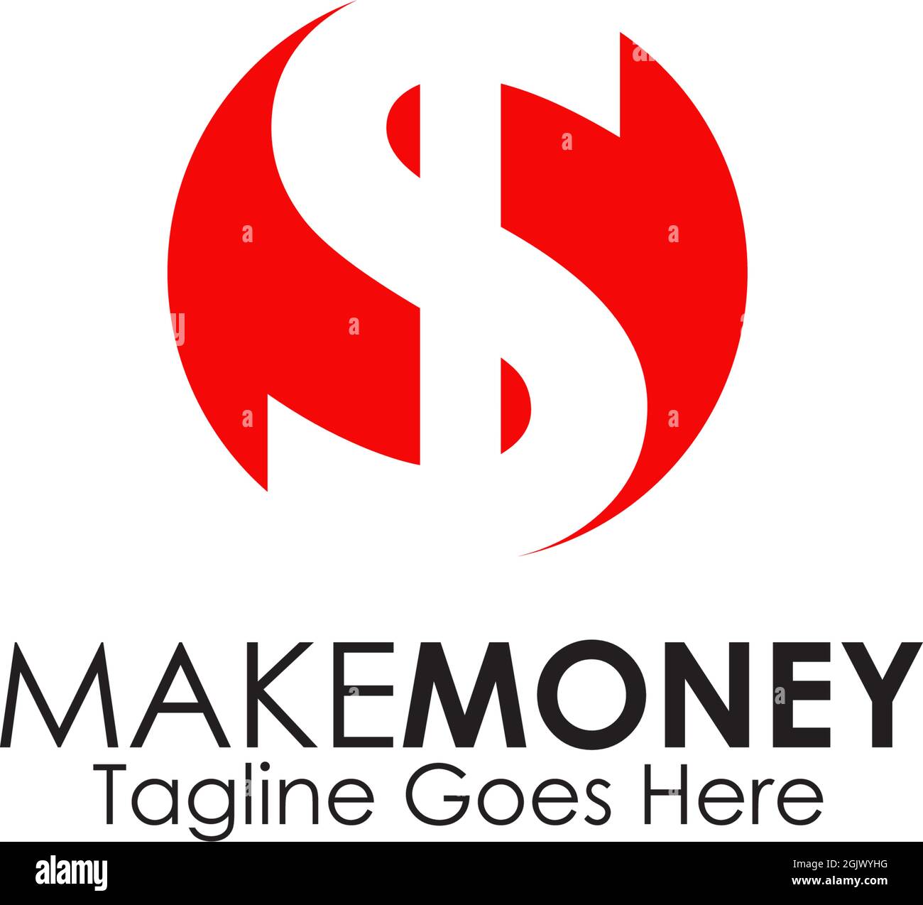Dollar currency icon logo design vector template Stock Vector