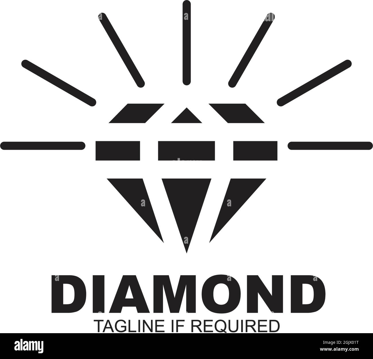 Simple luxury diamond icon logo design vector illustration template Stock Vector