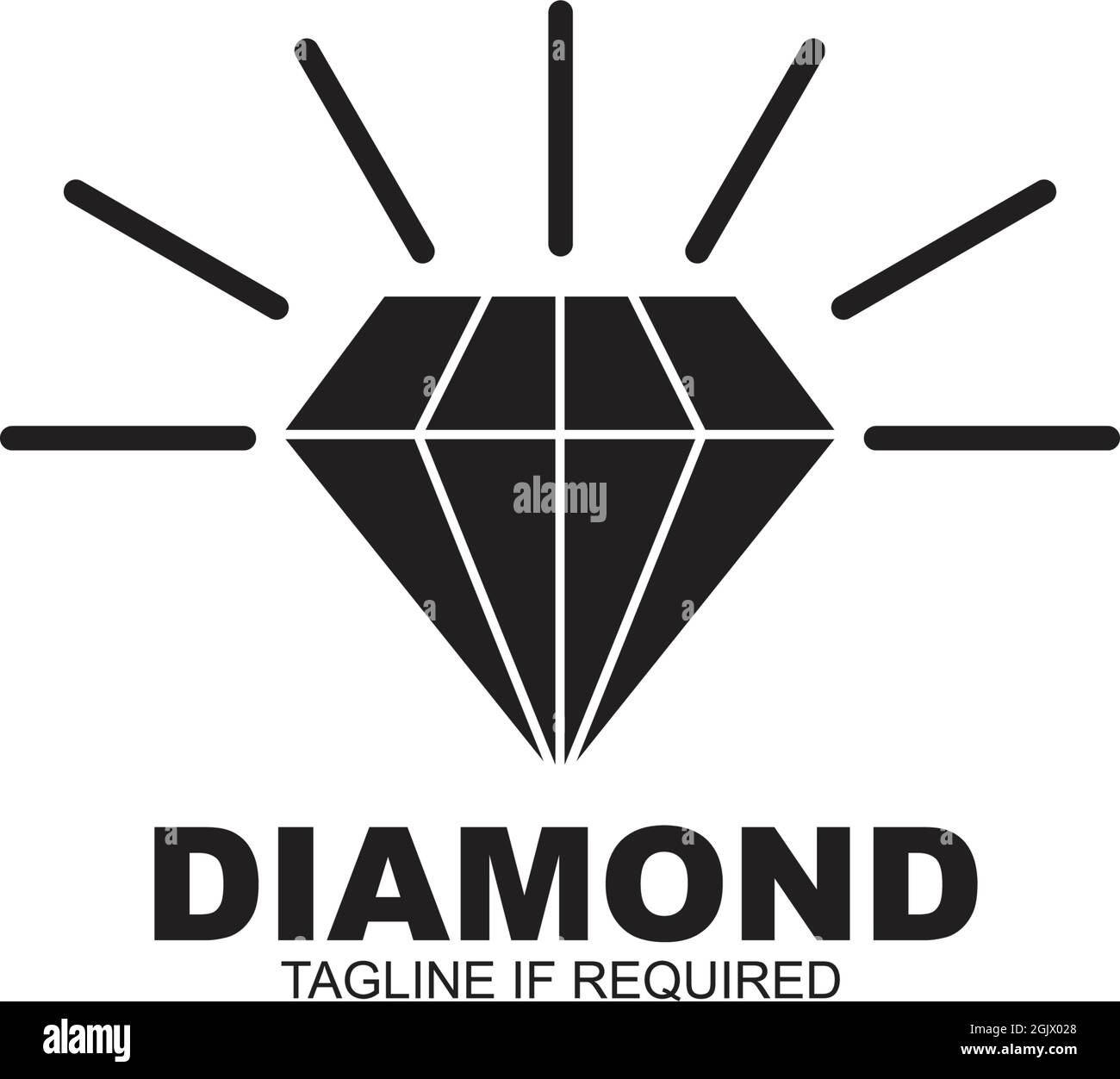 Simple luxury diamond icon logo design vector illustration template Stock Vector