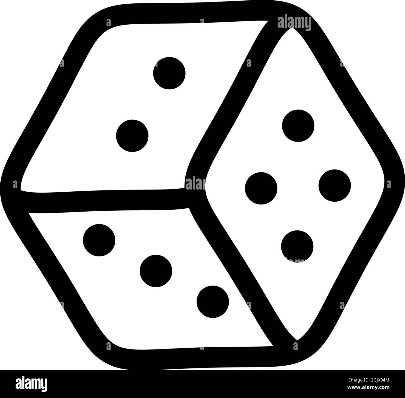 Dice icon logo design inspiration vector template Stock Vector Image