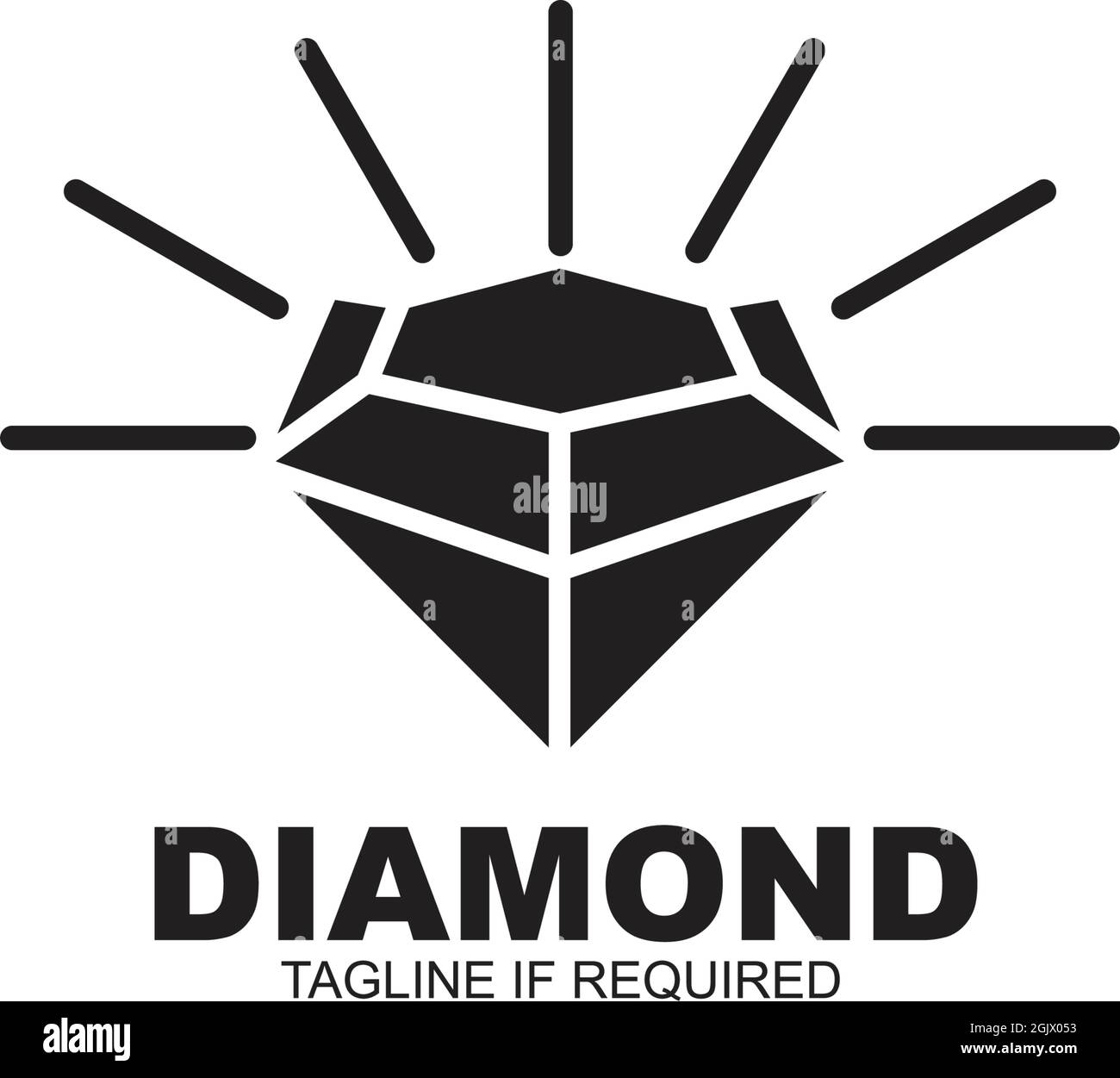 Simple luxury diamond icon logo design vector illustration template Stock Vector