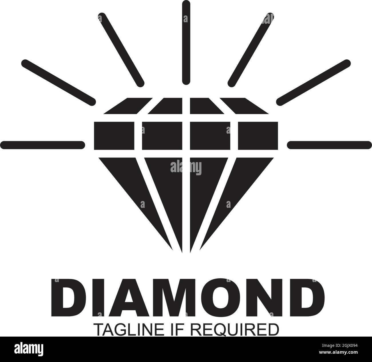 Simple luxury diamond icon logo design vector illustration template ...