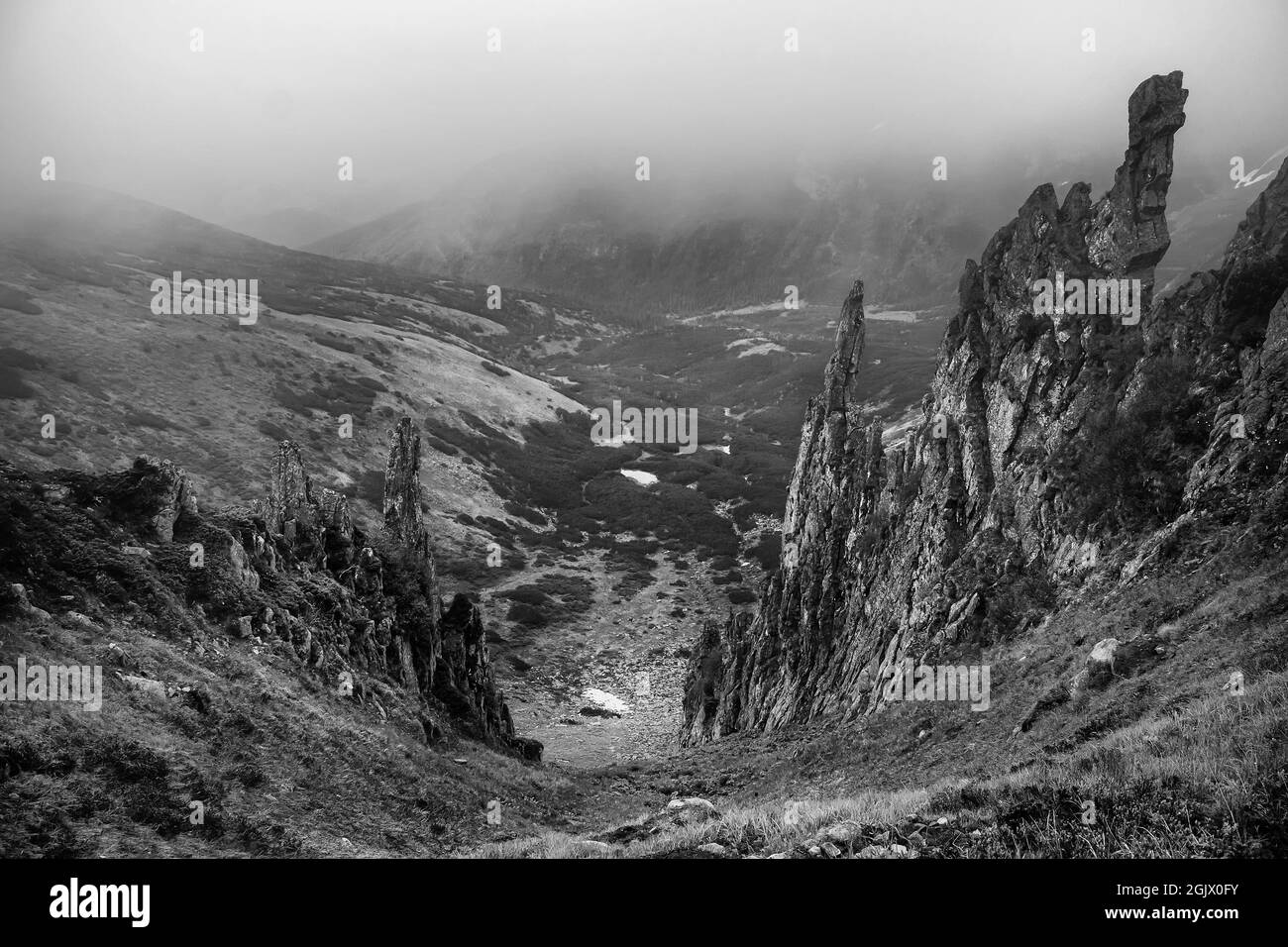 Panorama black white mountain Black and White Stock Photos & Images - Alamy