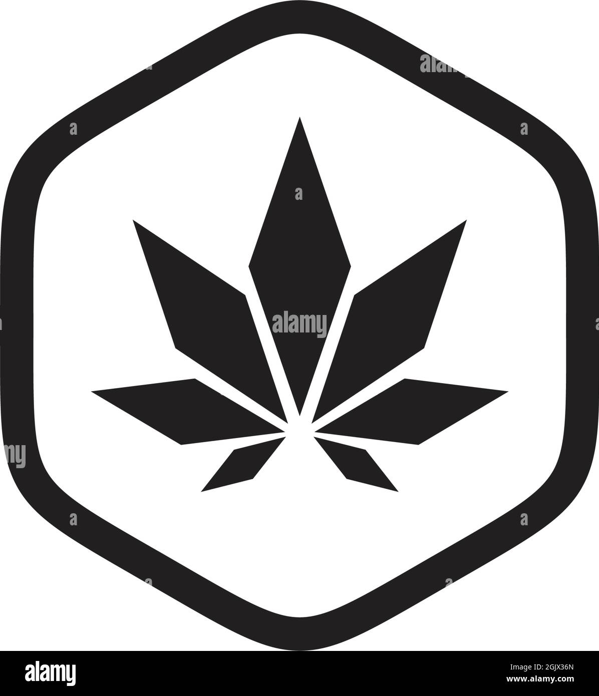 Cannabis leaf icon logo design inspiration vector template Stock Vector ...