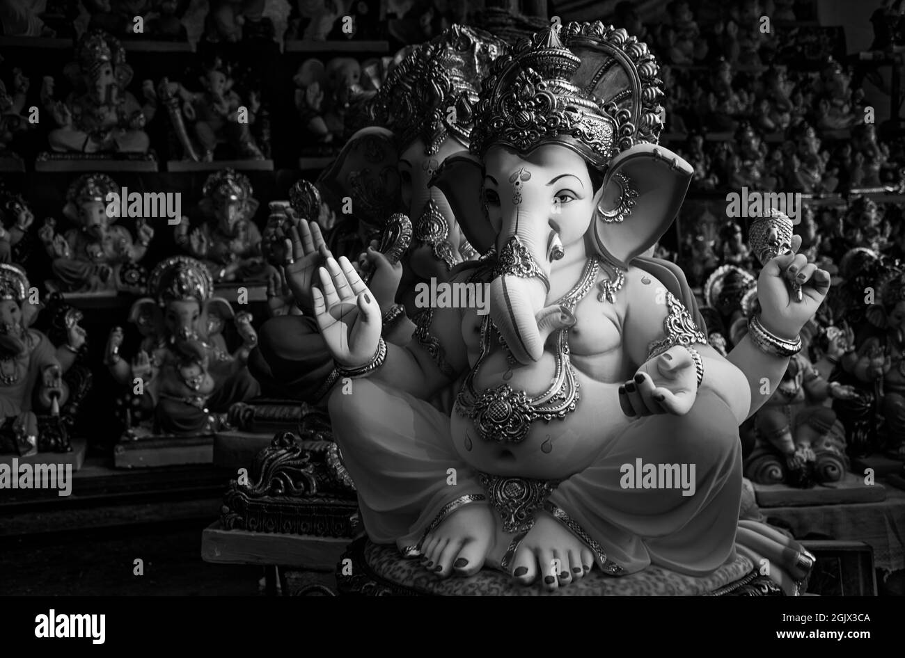Beautiful Hindu God Ganesha Idol Stock Photo