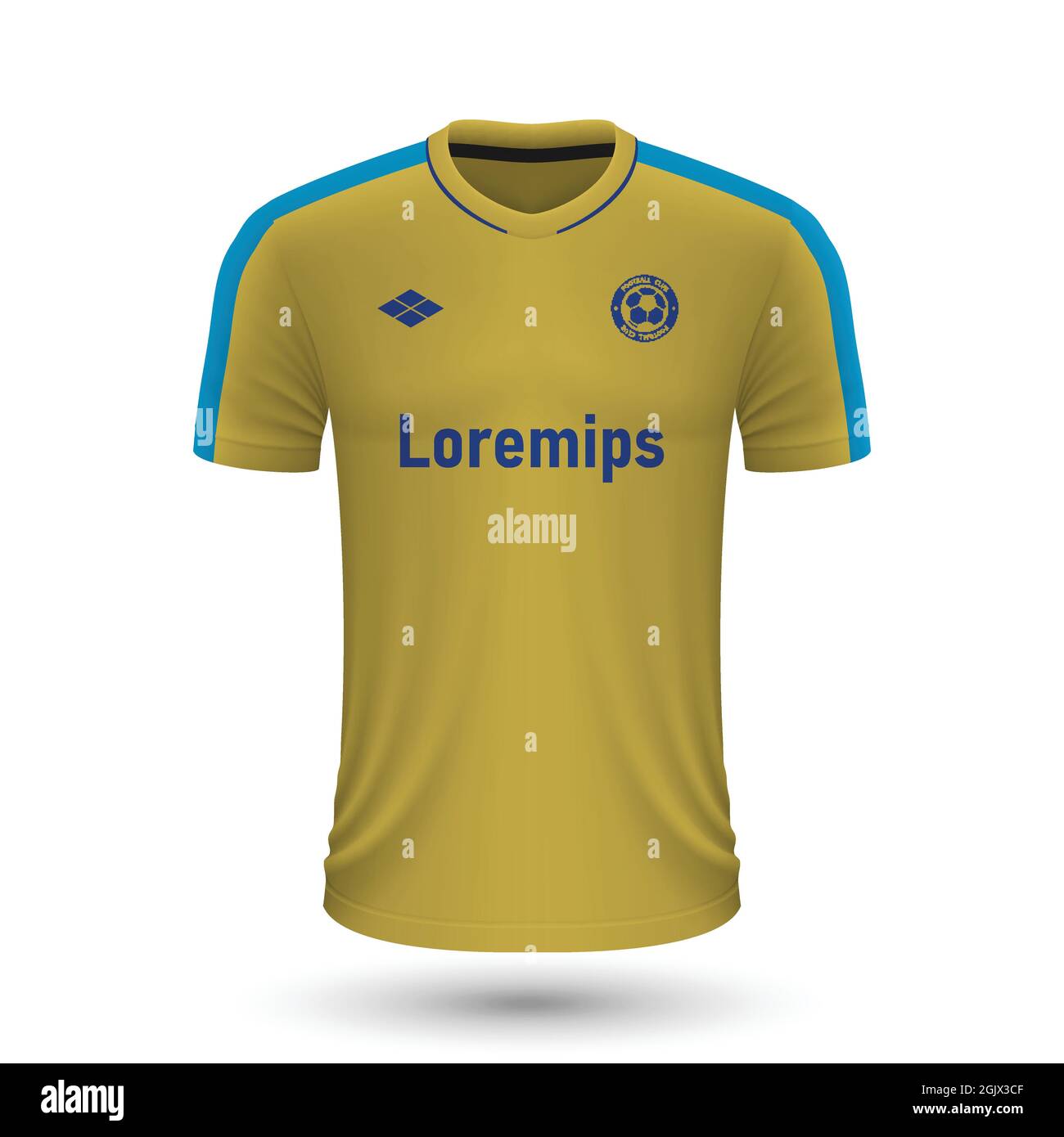 Realistic soccer shirt Brondby 2022, jersey template for football kit.  Vector illustration Stock Vector Image & Art - Alamy