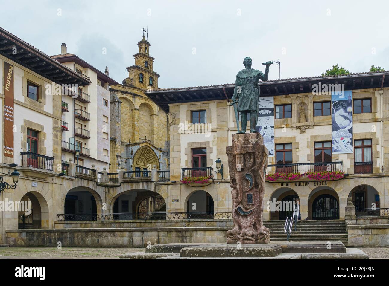 Foru Plaza in Guernica and Luno. Basque Country. Spain Stock Photo