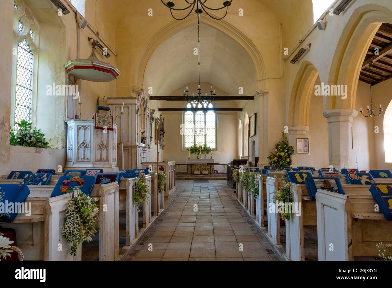 St Andrew's Church, Helion Bumpstead, Essex, UK Stock Photo