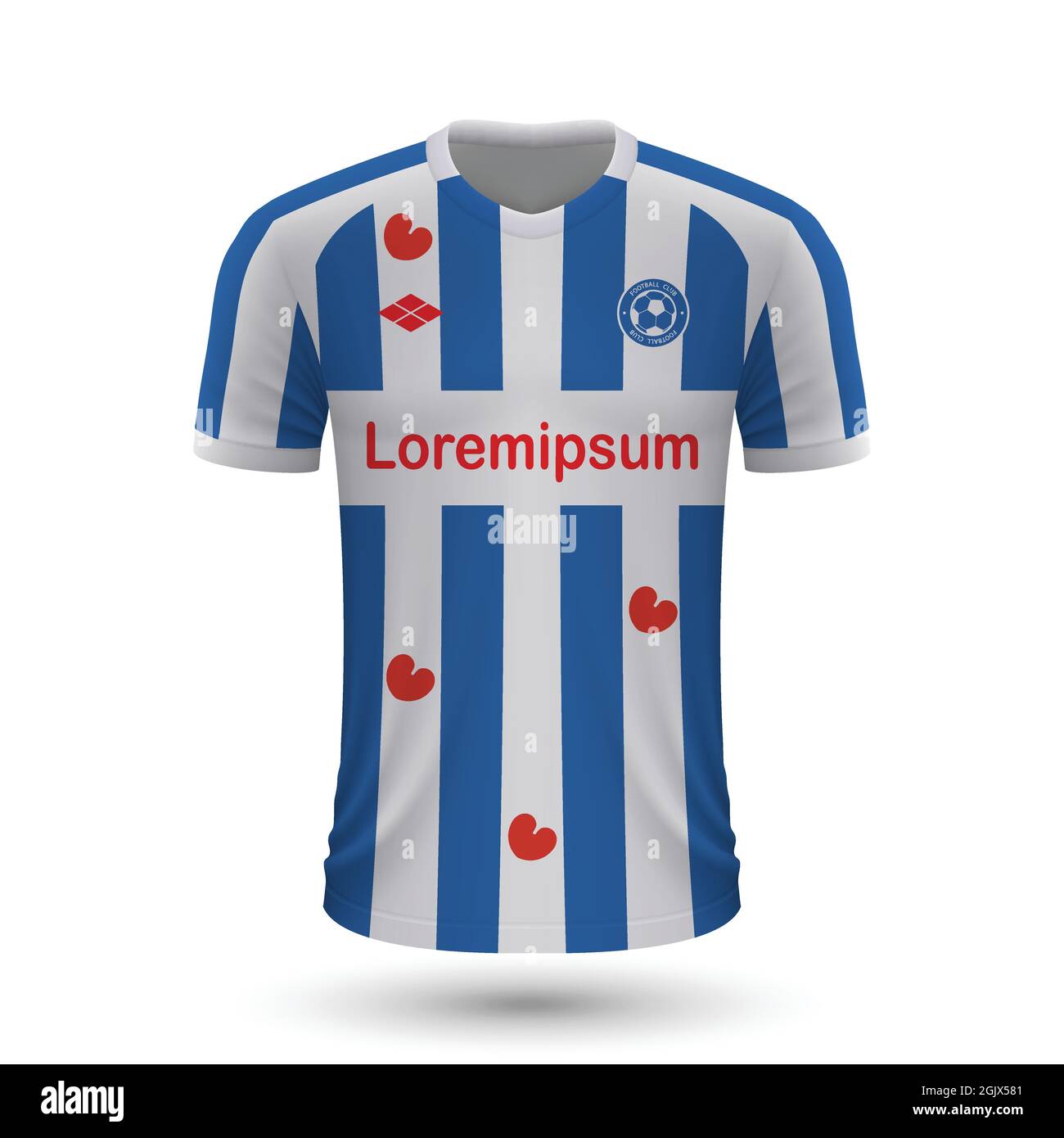 Realistic soccer shirt Heerenveen 2022, jersey template for football kit.  Vector illustration Stock Vector Image & Art - Alamy