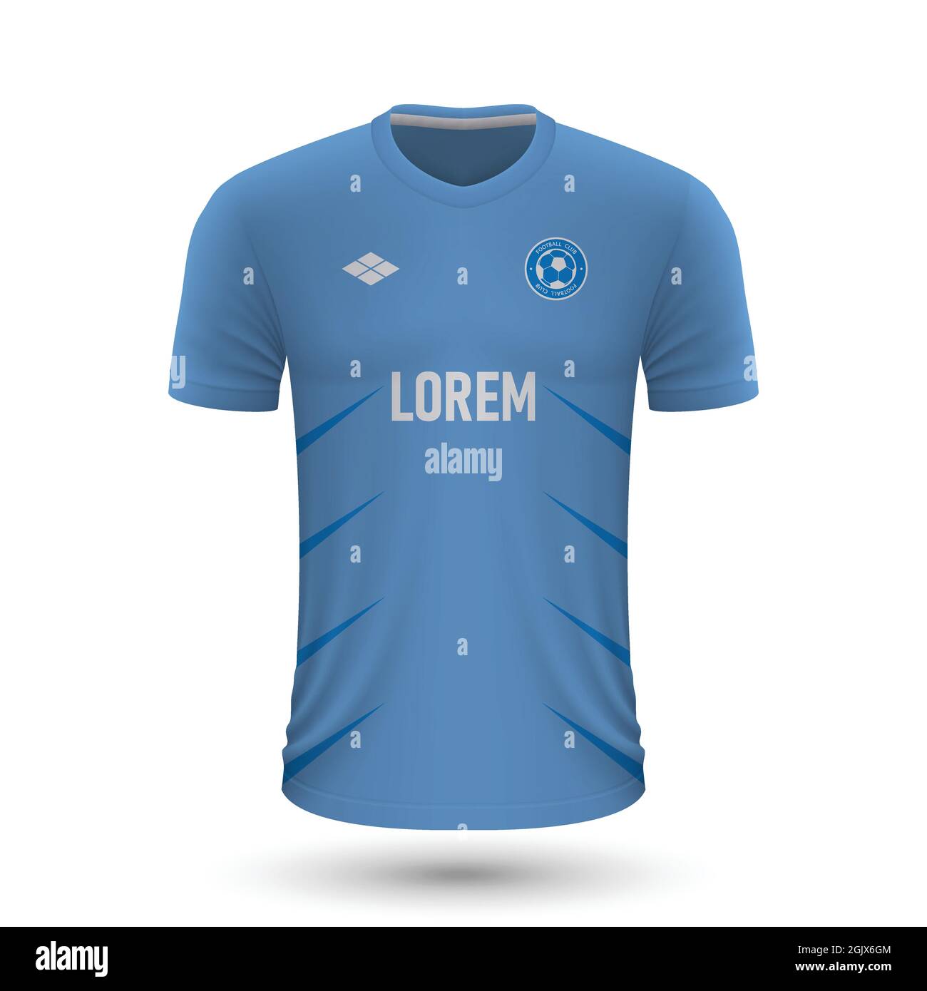 Realistic soccer shirt Malmo 2022, jersey template for football kit. Vector illustration Stock Vector