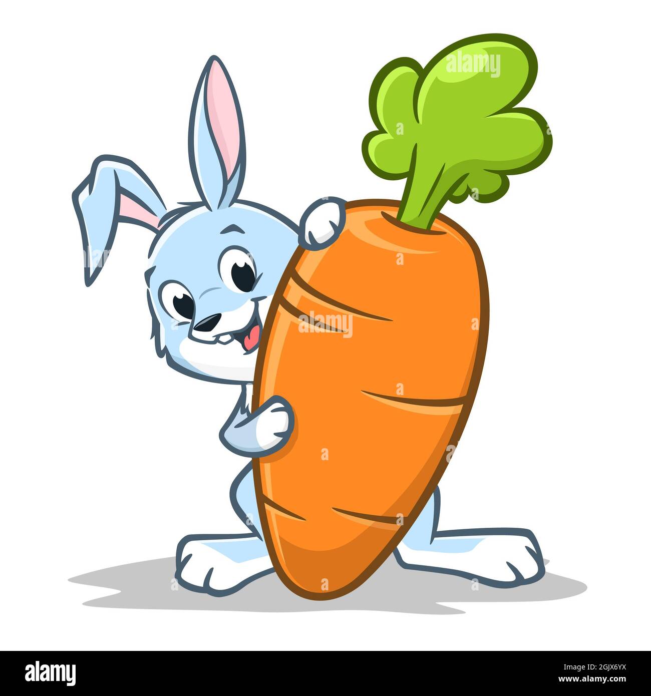 Rabbit carrot cartoon illustration hi-res stock photography and images -  Alamy