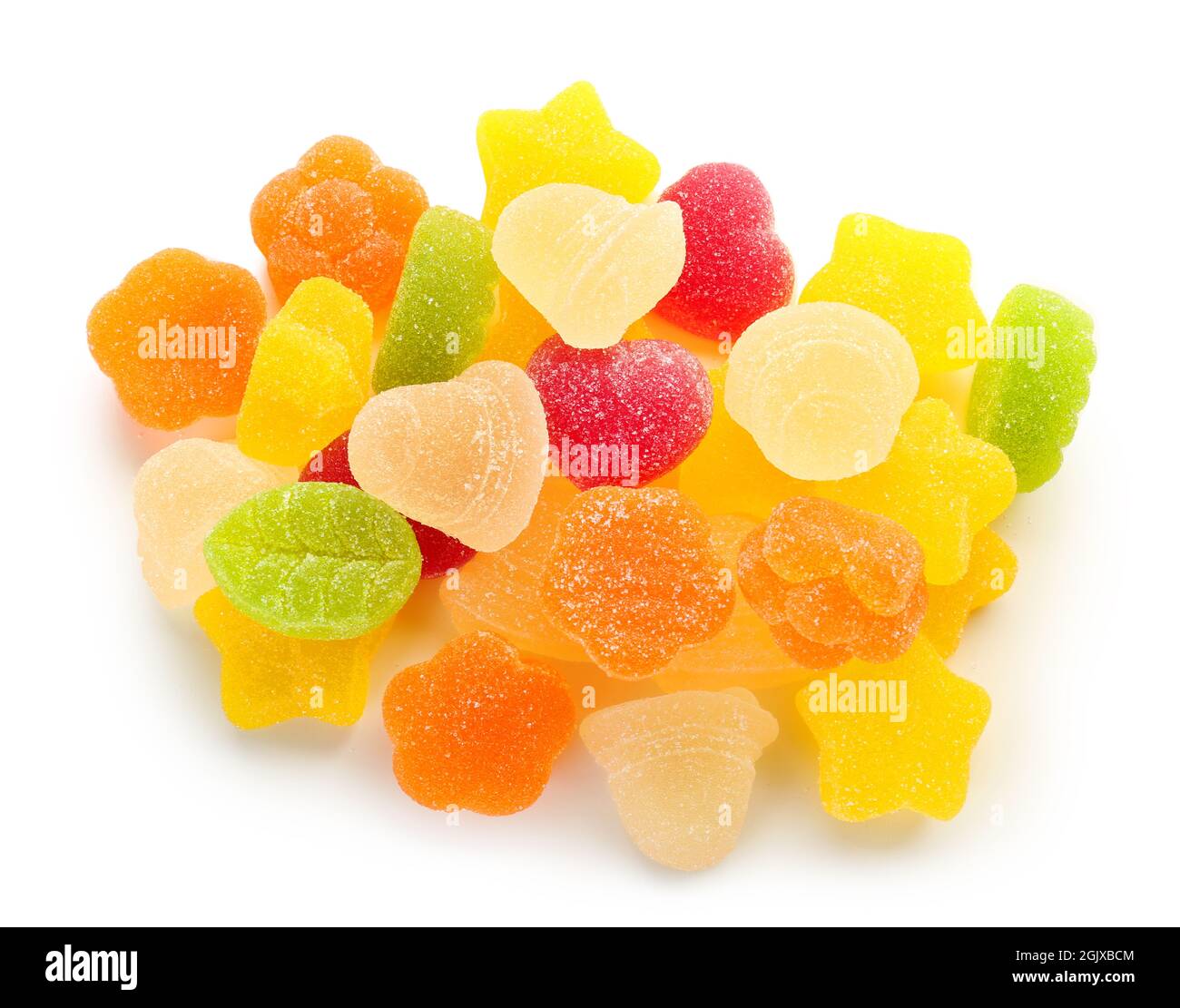 Tasty jelly candies on white background Stock Photo - Alamy