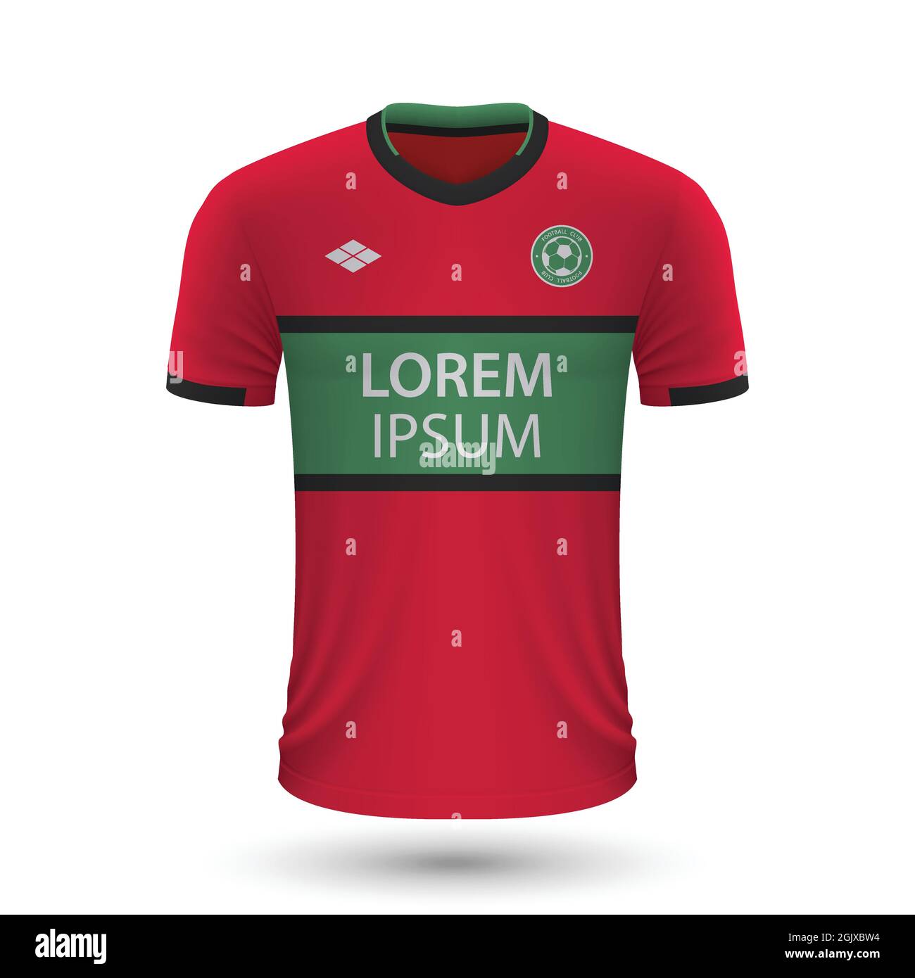 Realistic soccer shirt NEC Nijmegen 2022, jersey template for football kit.  Vector illustration Stock Vector Image & Art - Alamy