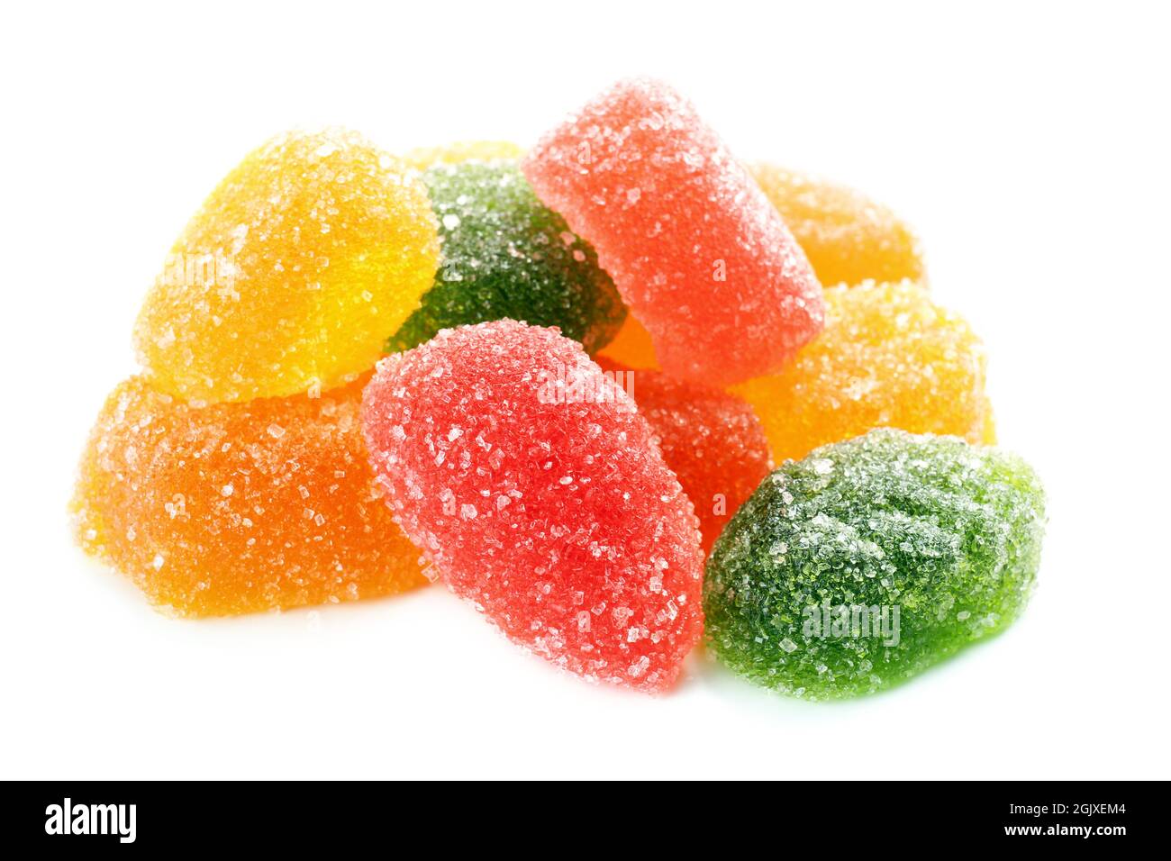Tasty jelly candies on white background Stock Photo - Alamy