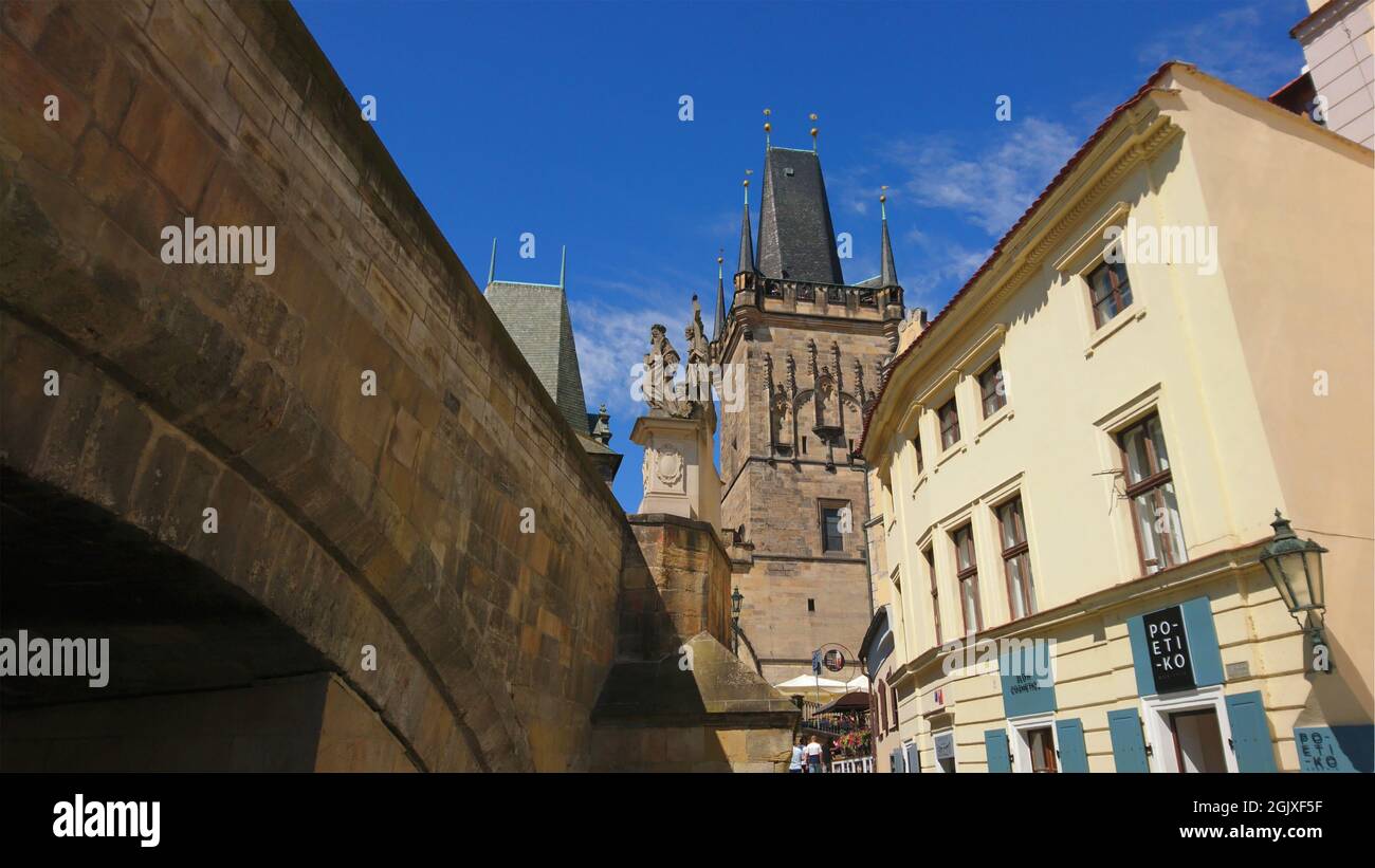 Karlsbrücke Prag Tschechien Stock Photo