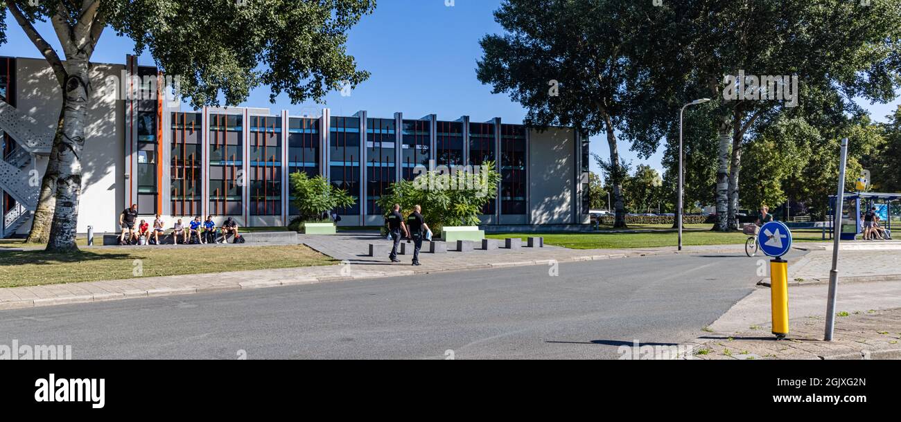 Zwolle, The Netherlands - September 8, 2021: Highschool Windesheim in Zwolle Overijssel, Netherlands Stock Photo