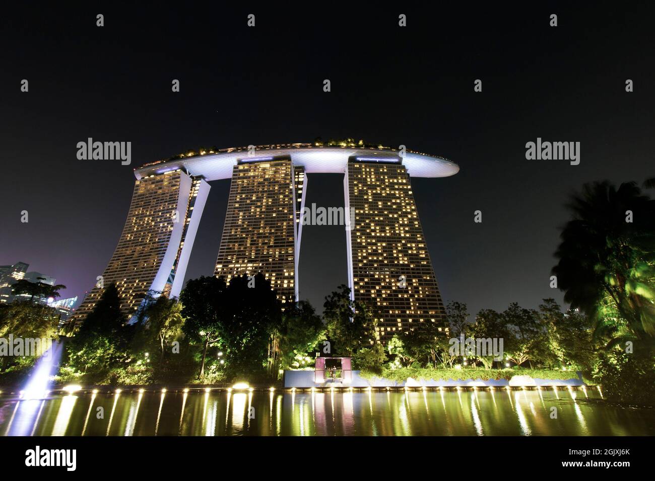 Singapore Skyline - Marina Bay Sands Stock Photo