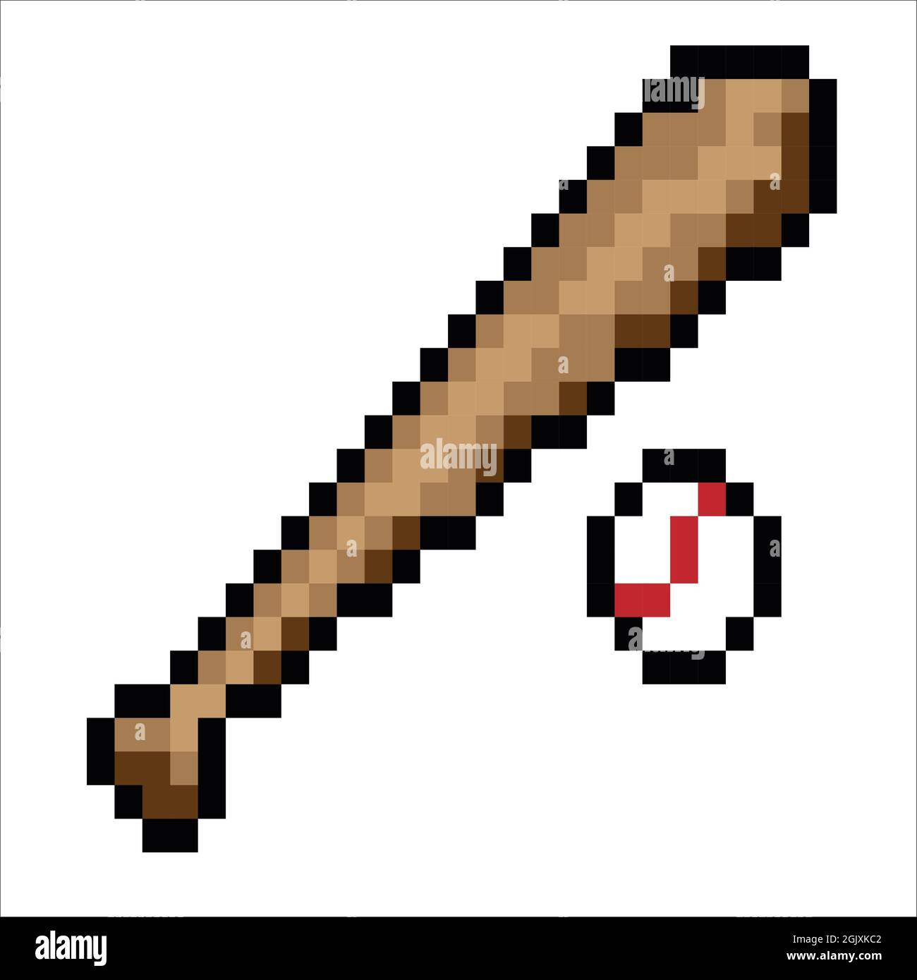 baseball with bat Pixel Art isolated on white Background. bit icon. Pixel  design illustration. Pixel art Stock Photo - Alamy