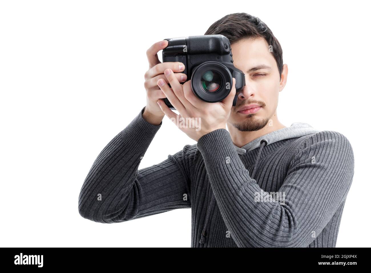 successful professional photographer use DSLR digital camera iso Stock Photo Alamy