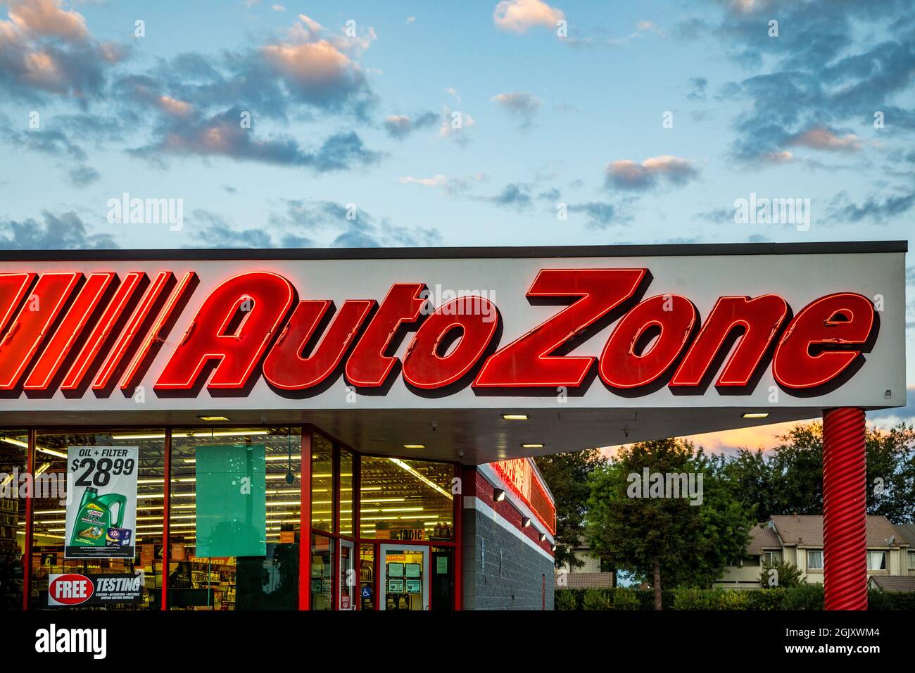 An Autozone auto parts store in Modesto California USA Stock Photo Alamy