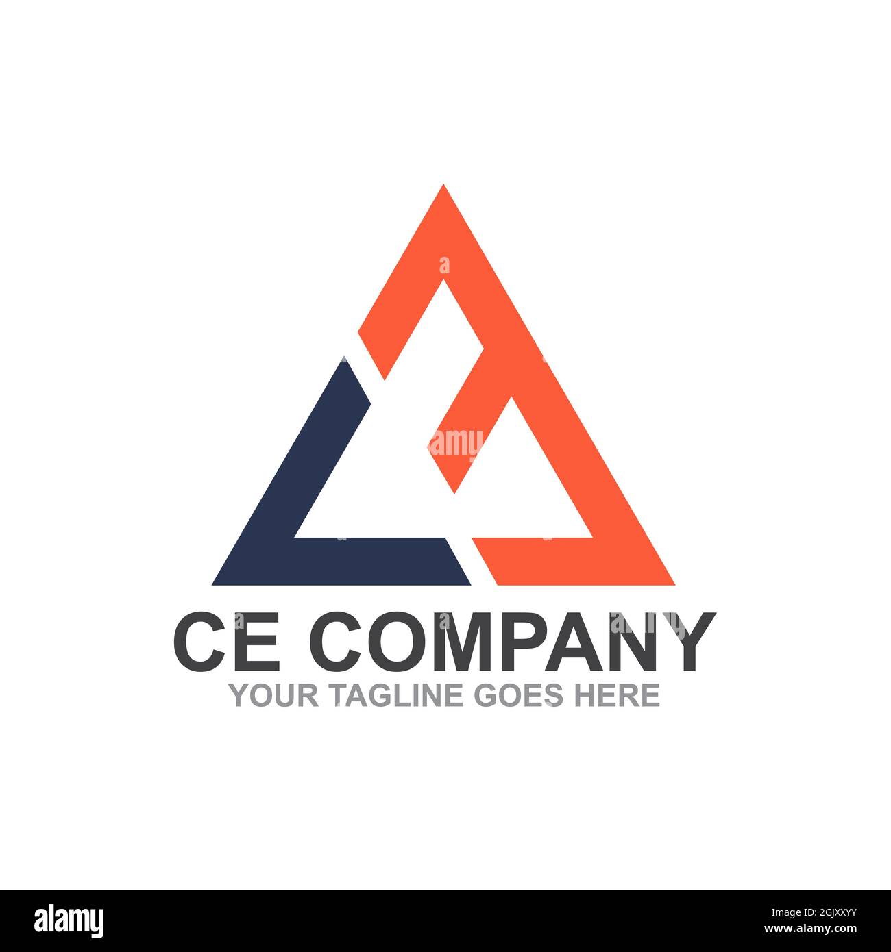 CE letter initial icon logo design vector illustration template Stock Vector
