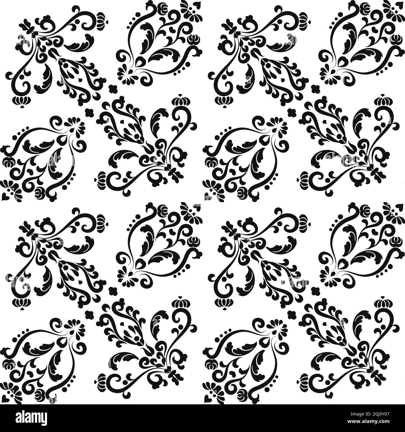 Floral seamless pattern.Reusable floral painting stencils. For the