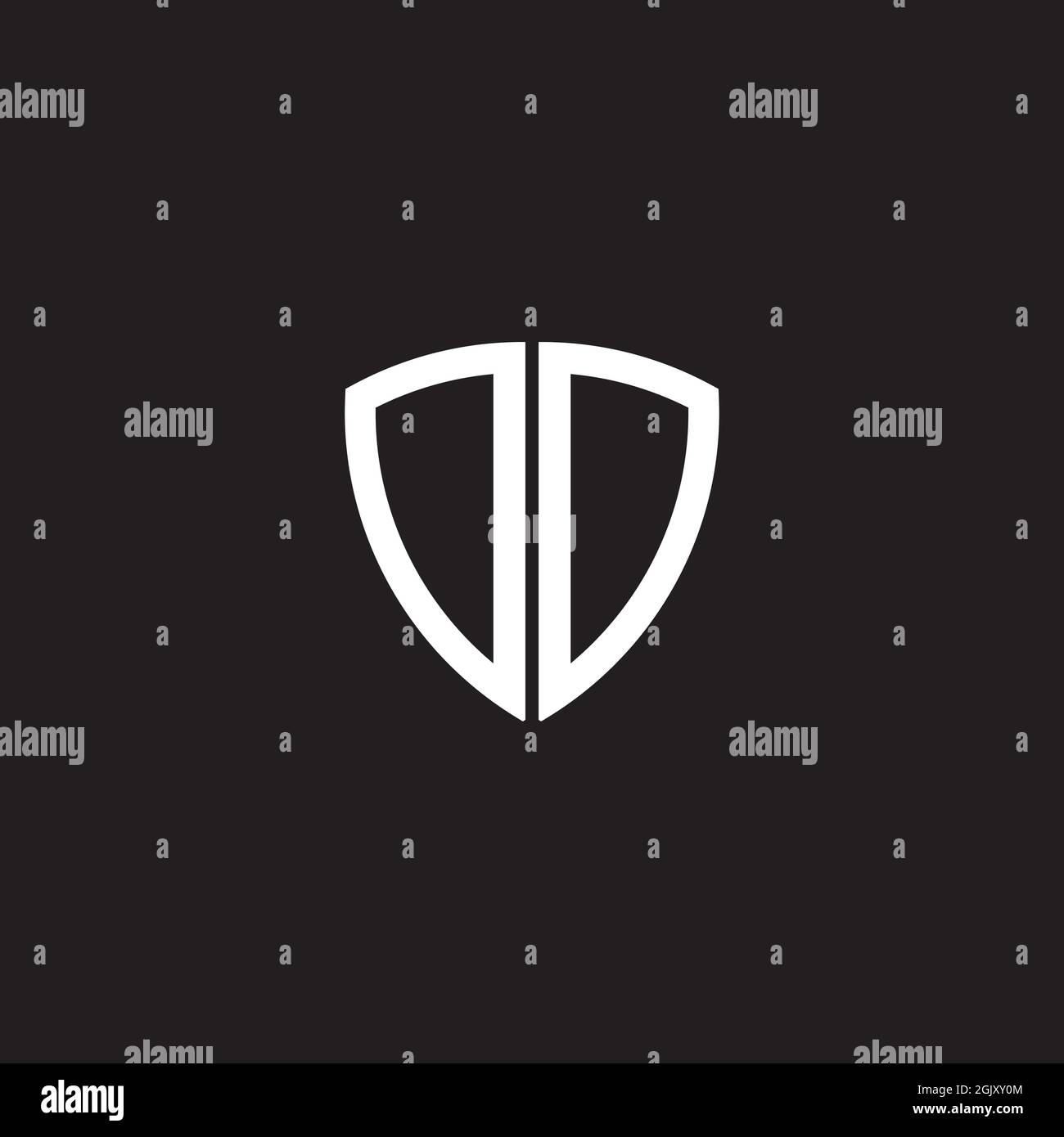 DD letter initial icon logo design vector illustration template Stock Vector