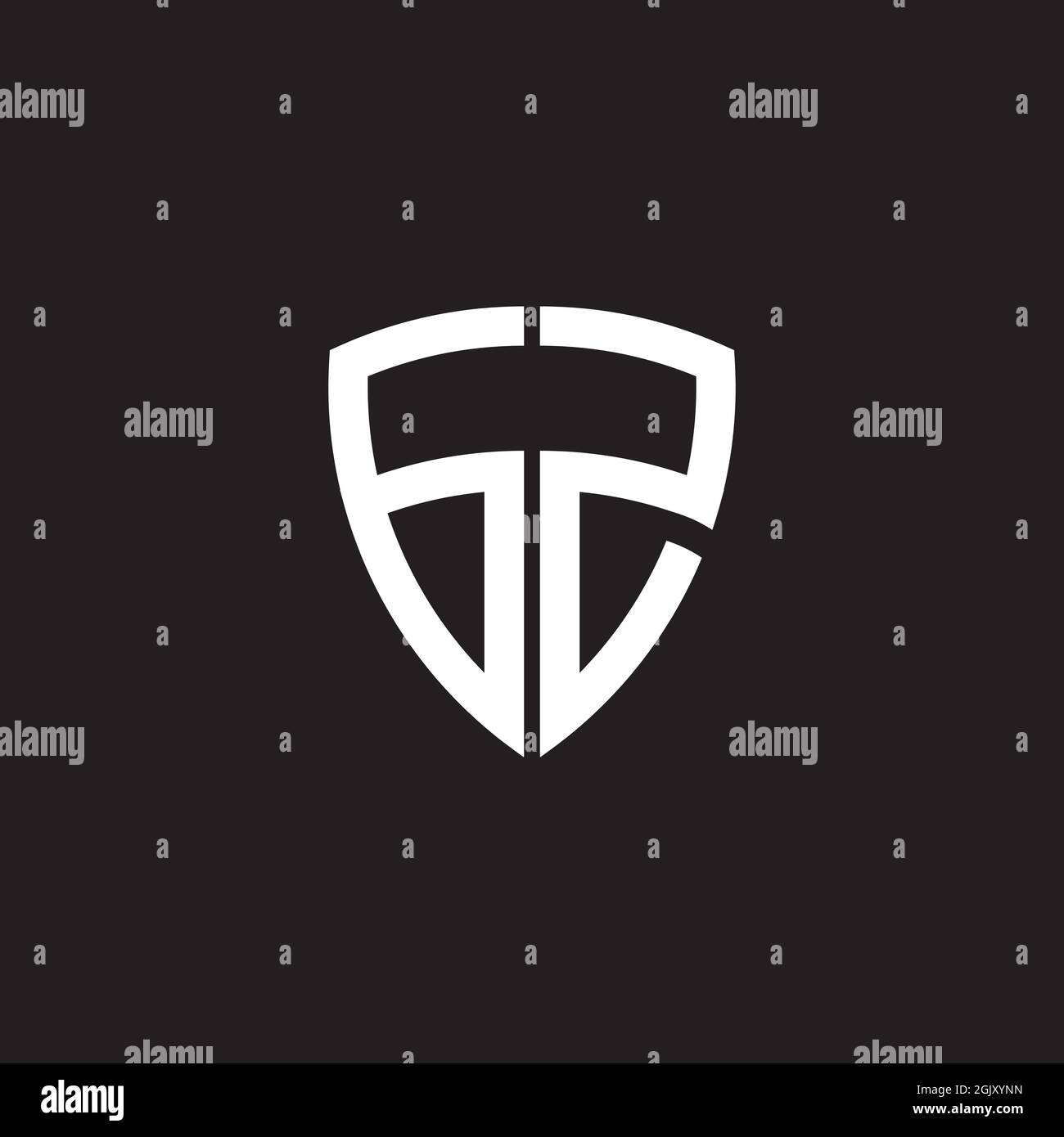 GS letter initial icon logo design vector illustration template Stock Vector