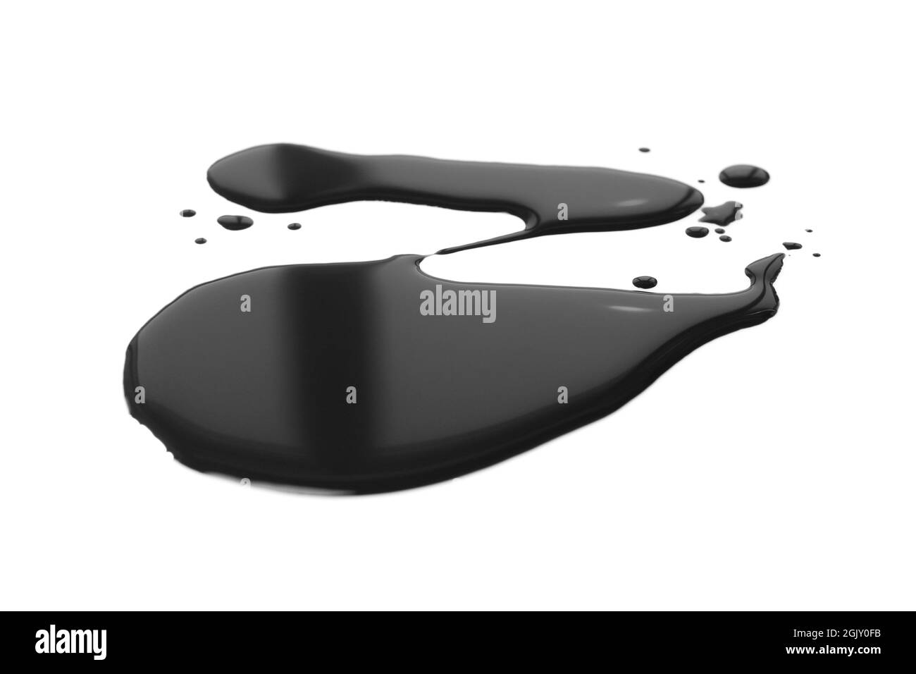 Oil blob on white background Stock Photo - Alamy