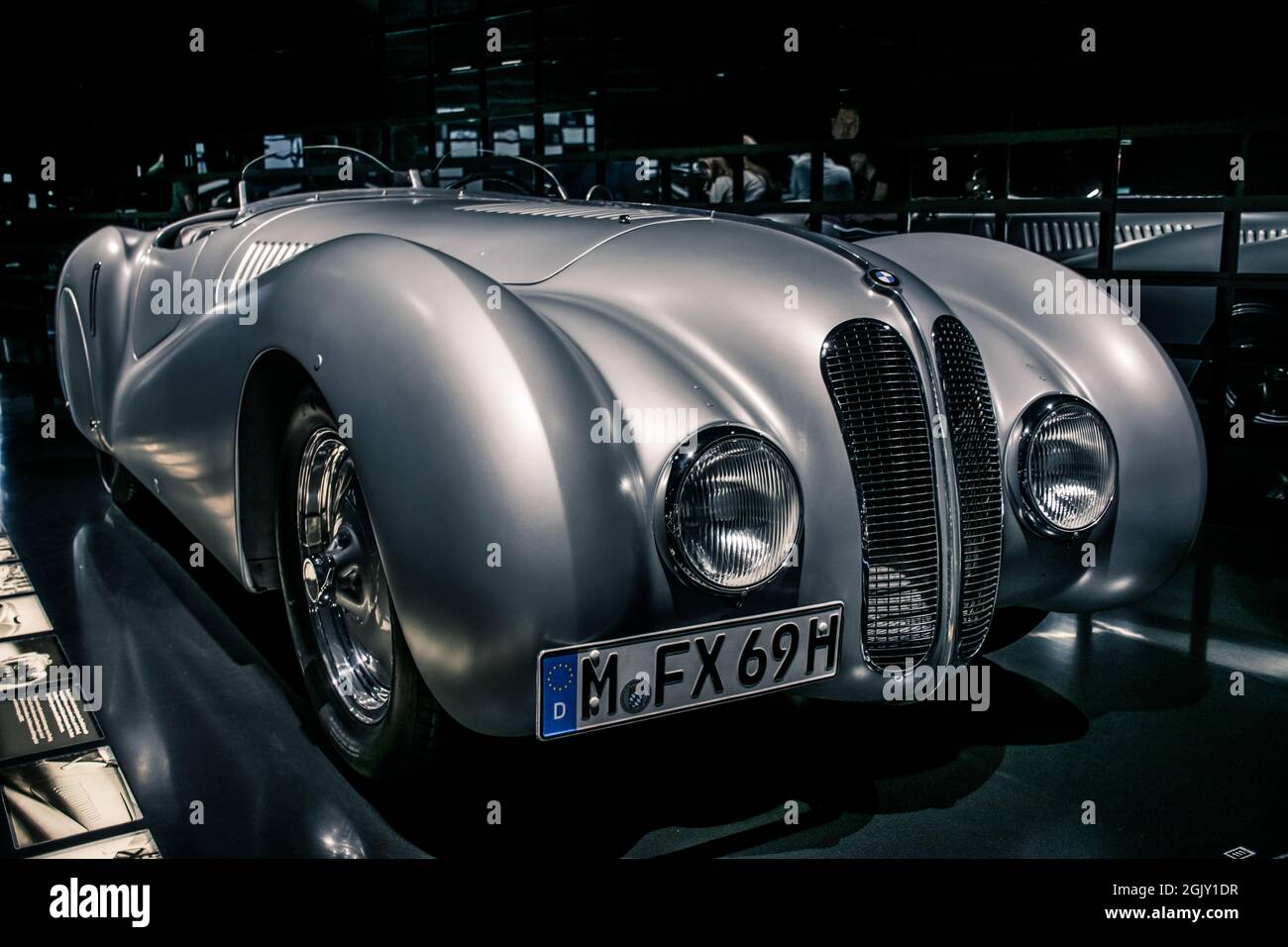 Munich/ Germany - May, 24 2019: 1939 BMW 328 Mille Miglia Roadster in BMW Museum/ BMW Welt Stock Photo