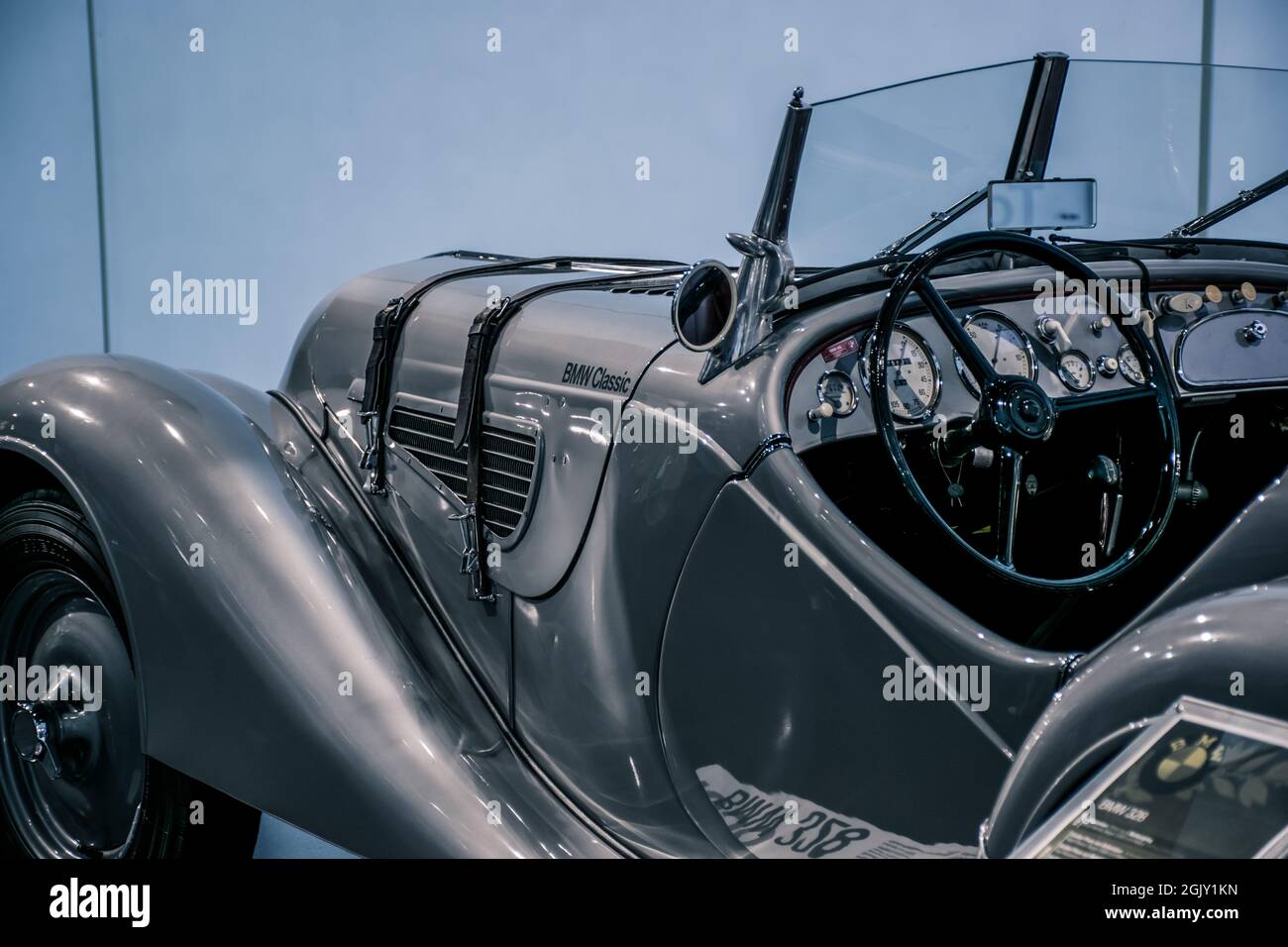 Munich/ Germany - May, 24 2019: BMW 328 classic German 1930s sport roadster  in BMW Museum/ BMW Welt Stock Photo