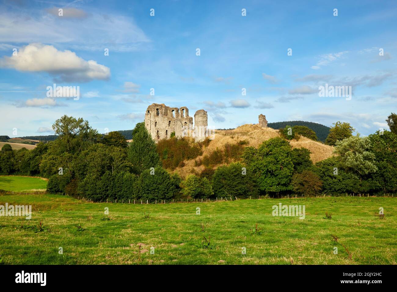 Clun Castle Ruins Clun Shropshire West Midlands England UK Stock Photo