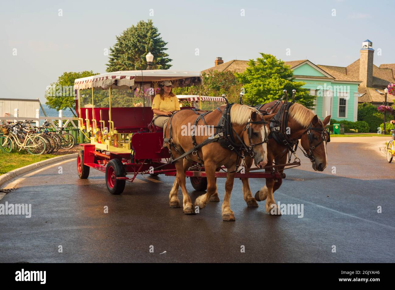 mackinaw-island-mi-july-14-2021-horse-drawn-carriage-on-mackinac