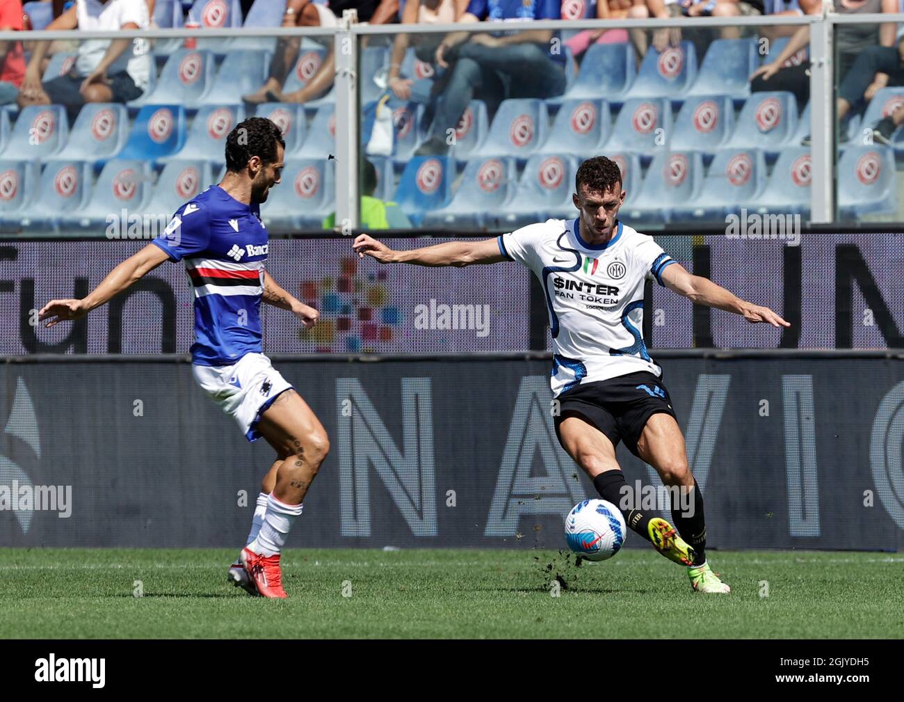 G.Ferraris Stadium, Genoa, Italy. 12th Sep, 2021. Serie A football, Sampdoria versus Inter Milan; Ivan Persic of Inter Credit: Action Plus Sports/Alamy Live News Stock Photo