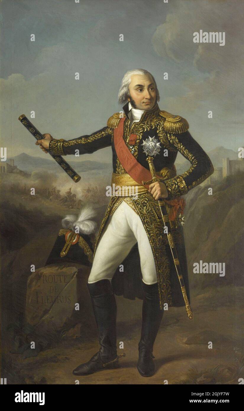 Marshal Jean-Baptiste Jourdan. Napoleon only promoted his men by merit, not by their title, which gave him a formidable army during the Napoleonic Wars.Jourdan was the son of a surgeon. Stock Photo