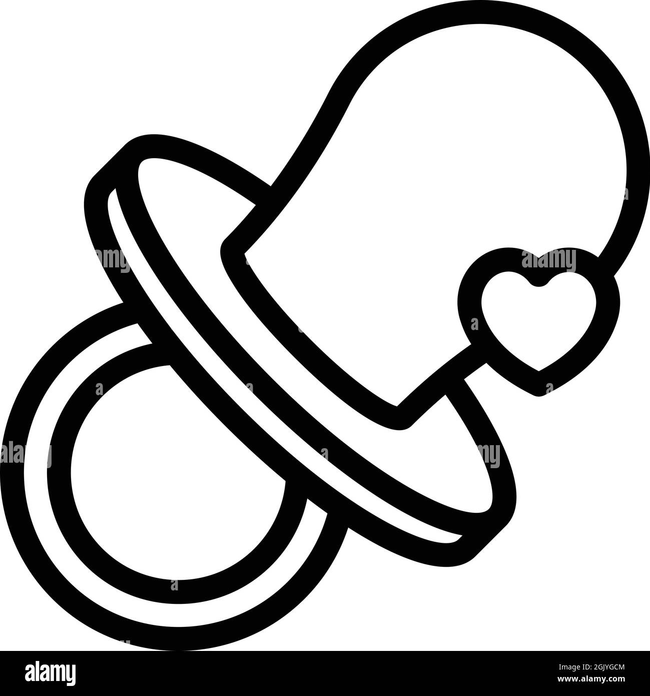 Baby nipple icon outline vector. Dummy pacifier. Soother bottle