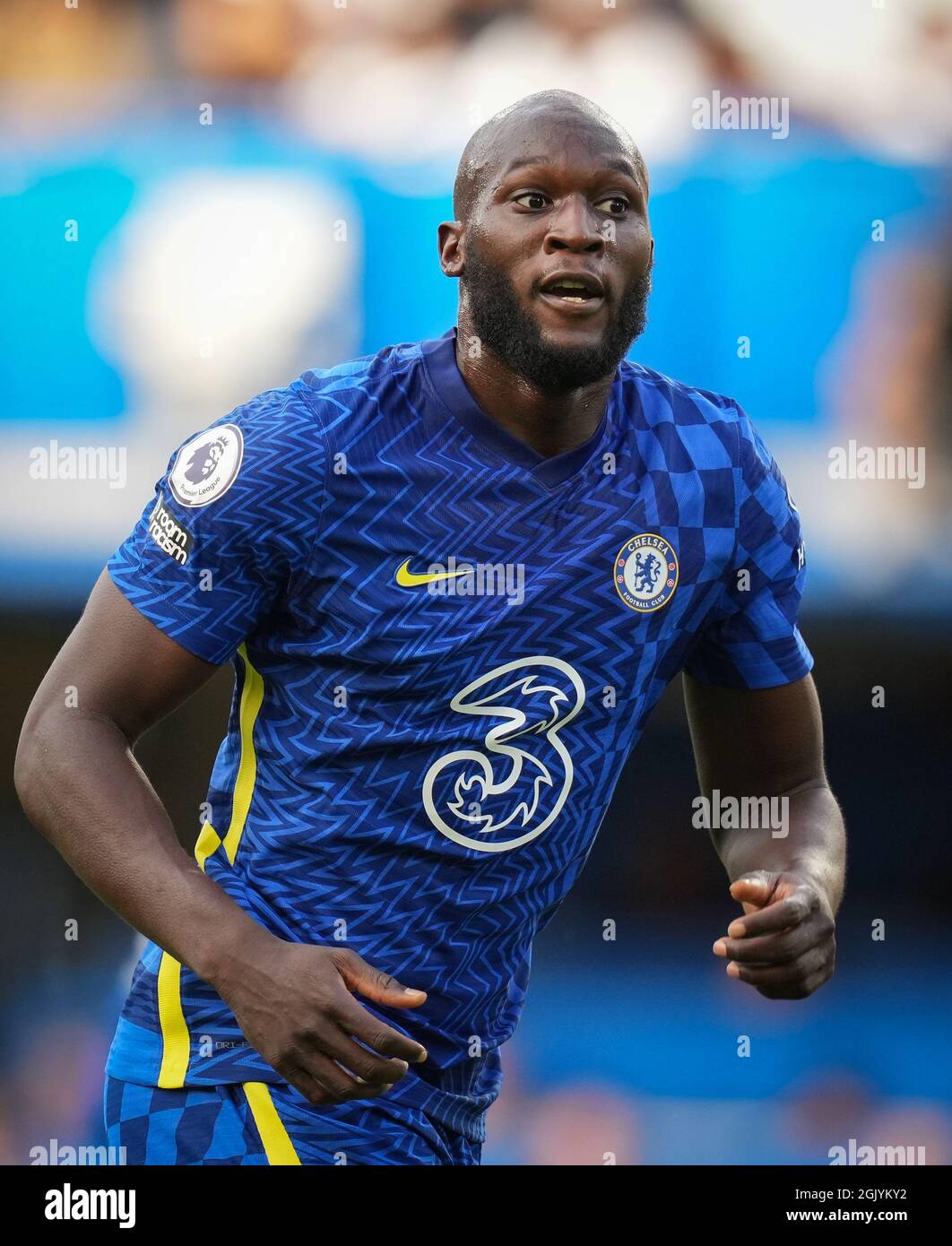 London, UK. 11th Sep, 2021. Romelu Lukaku of Chelsea during the Premier League match between Chelsea and Aston Villa at Stamford Bridge, London, England on 11 September 2021. Photo by Andy Rowland. Credit: PRiME Media Images/Alamy Live News Credit: PRiME Media Images/Alamy Live News Stock Photo