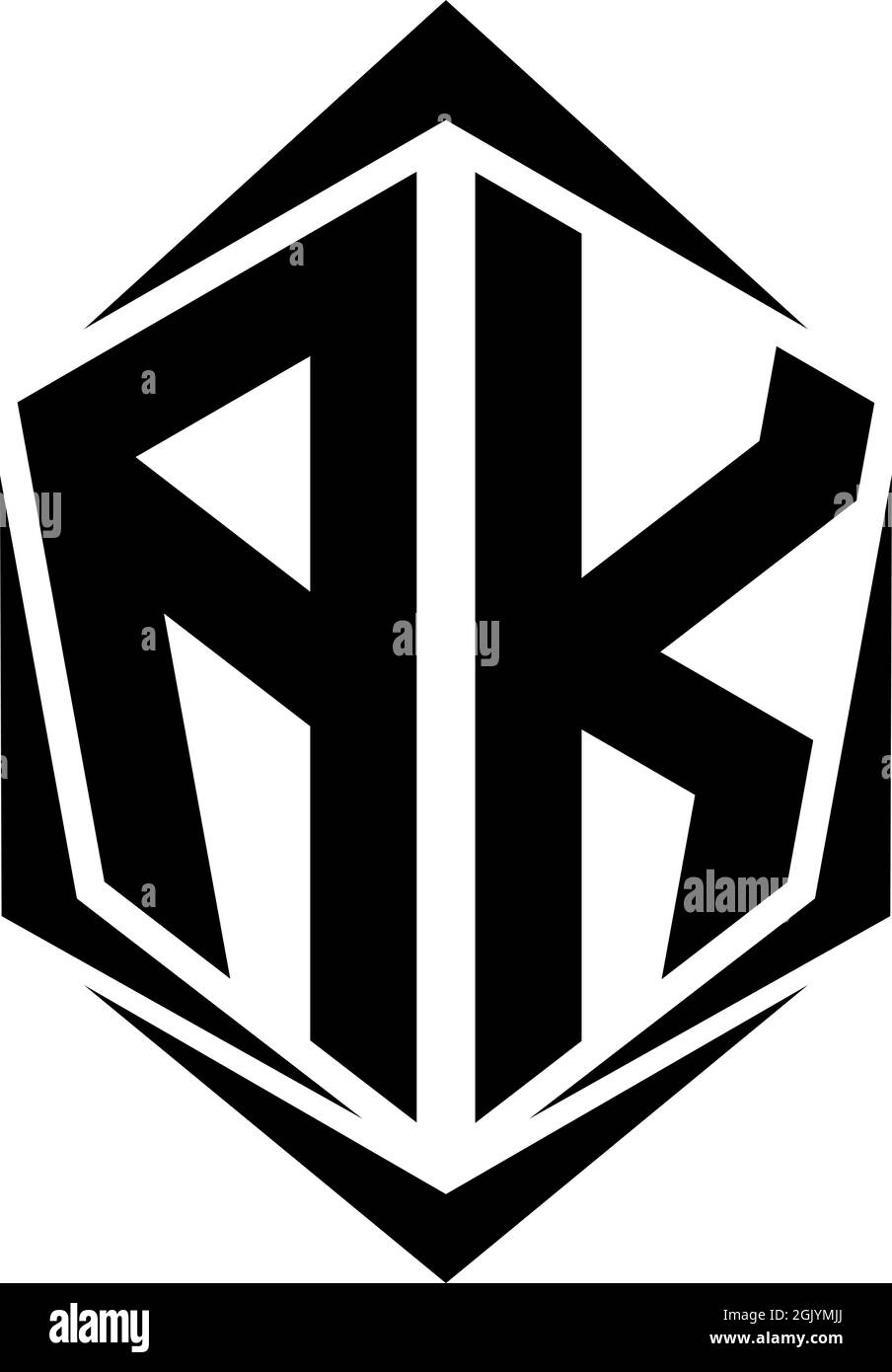 Initial AK logo design, Initial AK logo design with Shield style, Logo ...