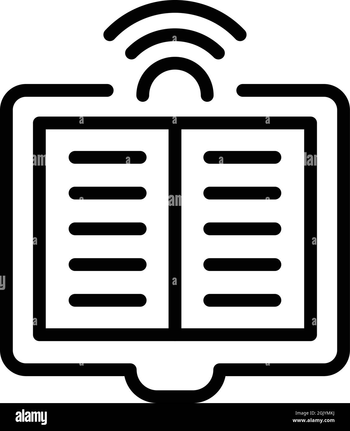 Online education icon outline vector. Digital course. Home school Stock ...