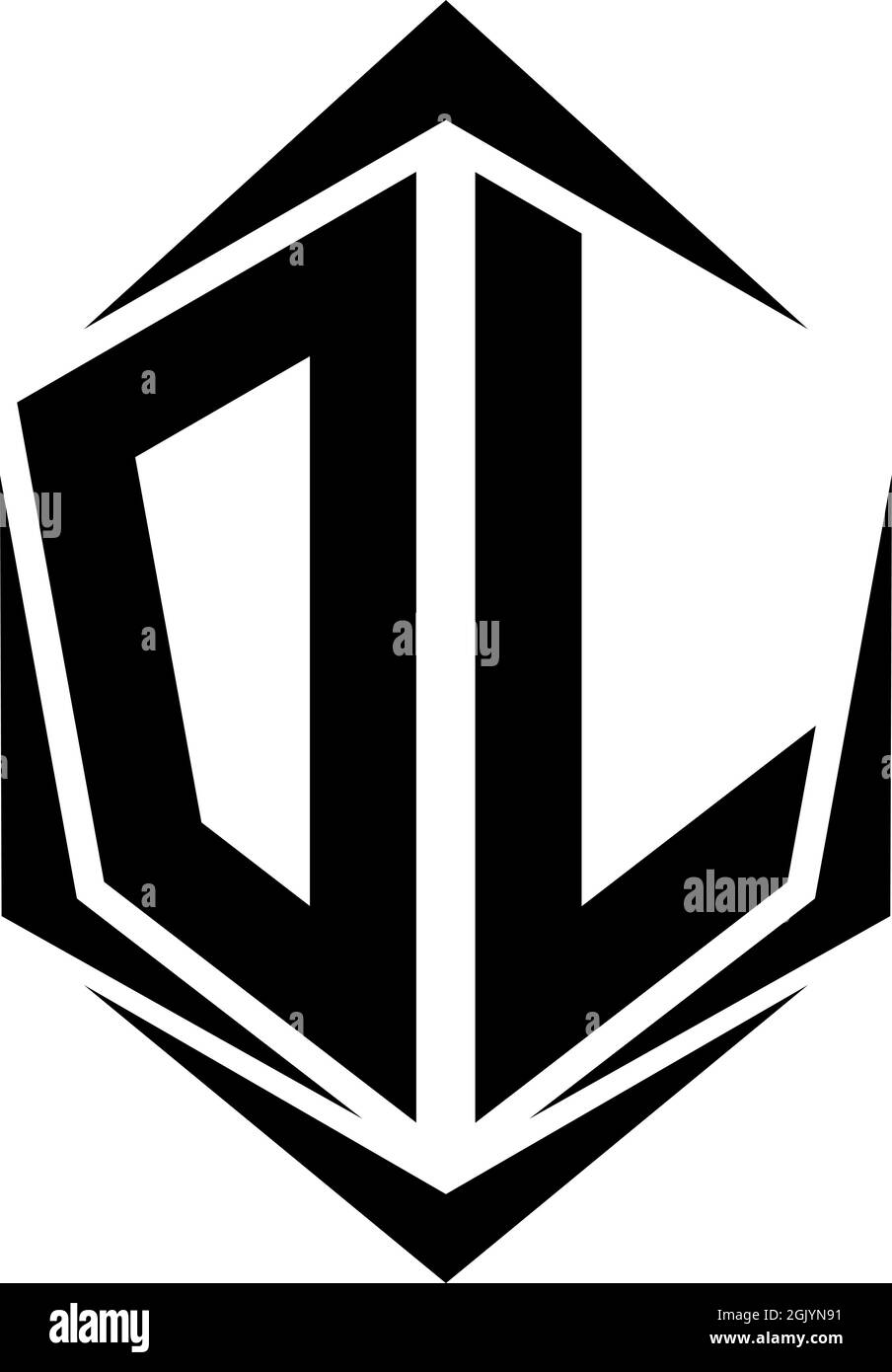 Initial DL logo design, Initial DL logo design with Shield style, Logo ...