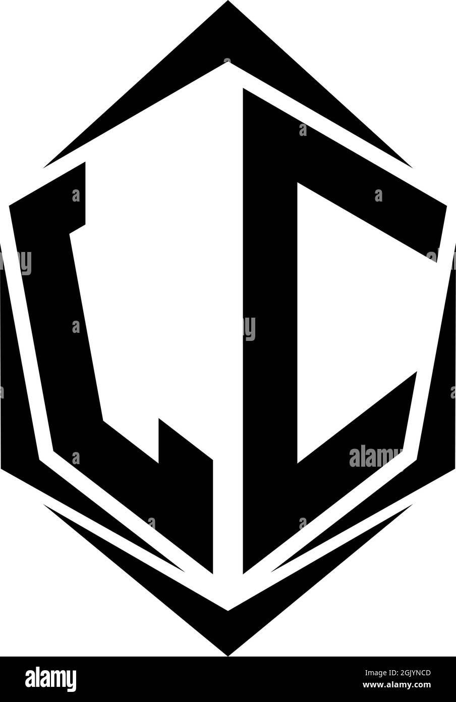Initial JC logo design with Shield style, Logo business branding Stock ...
