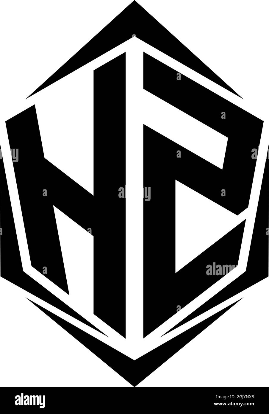 Initial HZ logo design with Shield style, Logo business branding Stock ...
